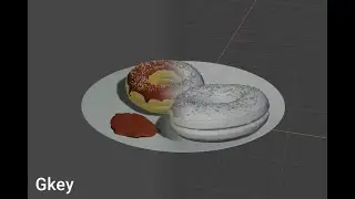 Blender Guru donuts || 2 donuts in the plate || My 2nd project with Workspace render #shorts
