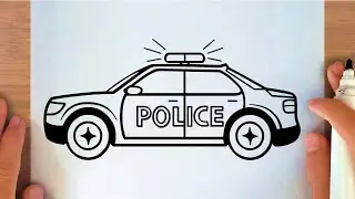 HOW TO DRAW A POLICE CAR