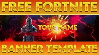 FREE Fortnite YouTube banner template! (Photopea/Photoshop File)