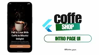 Coffee shop app ui in Flutter | Introduction Page in Flutter | Flutter Ui Designs 