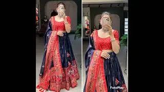 #Lehenga #Dola Silk #Patola and #paithni Print and #foil #print 1750FW 8247630046 #hippiecollections