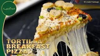 Tortilla Breakfast Pizza Recipe by SuperChef