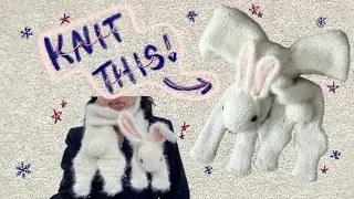 bunny scarf pattern guide! a detailed beginner knitting tutorial 🐇✨