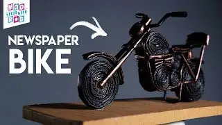 How to make a NEWSPAPER BIKE | Paper craft | 