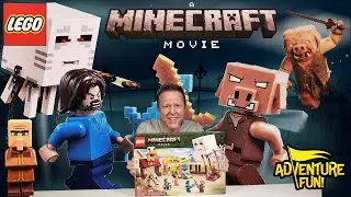 A Minecraft Movie Lego Build The Ghast Balloon Village Attack Toys Action Figures Toy review!