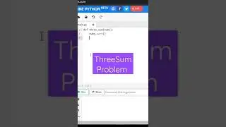 ThreeSum Problem in Python   #shorts   #python