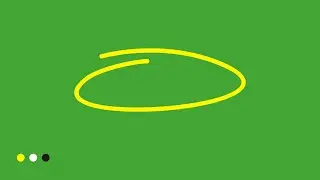 Hand-drawn circle green screen