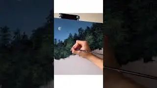 Painting a European cityscape with acrylics 🎨 