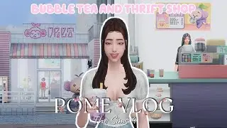 BUBBLE TEA AND THRIFT SHOP REVIEW | THE SIMS 4 VLOG