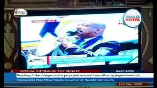 Governor Sonko insults and  theatrics  that left Senators in stitches.