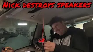 Big Gorilla Nick Destroys Car Speakers
