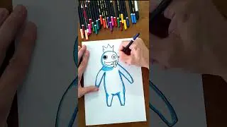 Blue Rainbow Friends - How to Draw Easy Tips for Beginners #shorts