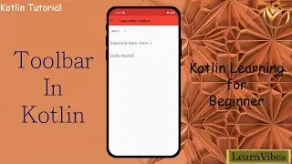 Kotlin Tutorial: ToolBar in Android with Example in Kotlin | 