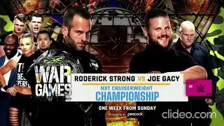 WWE NXT WarGames 2021 NXT Cruiserweight Championship Roderick Strong vs Joe Gacy Official Match Card