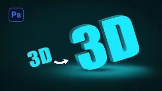How to make 3D TEXT effect in Photoshop!