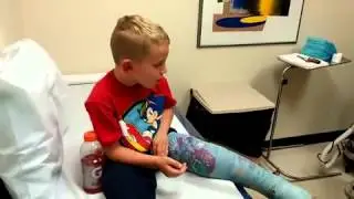 Ameer get his cast off. cool