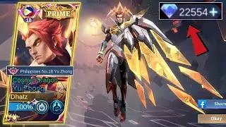THANKS MOONTON FOR YU ZHONG PRIME COSMIC DRAGON M5 SKIN!! | YU ZHONG TUTORIAL - MLBB