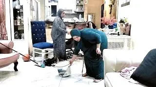 روتين كنيس ومسح الصاله وترويق الركنه مع ام سوزى وأم سمسه 🤔