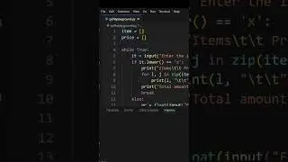 CLI billing program in python 