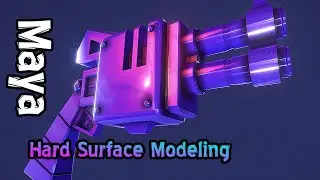 Hard Surface 3D Modeling in Maya: Stylized LowPoly Weapon