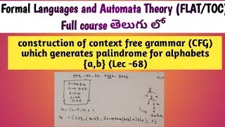 construction of context free grammar which generates palindrome for alphabets {a, b}
