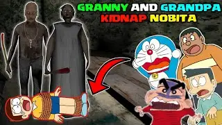 Granny kidnap nobita 😱 | Shinchan vs granny boat escape 😂 | doraemon vs granny | granny horror game