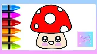 Cómo Dibujar un Hongo kawaii