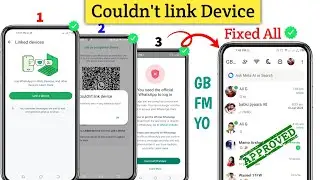 Login Problem Solved GB FM YO 🤫 | Link Device Problem Solution 2024