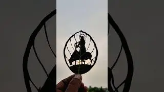 Krishna Chaturthi spacial leaf curving art #krishna #celebratewithshorts #youtubeshorts