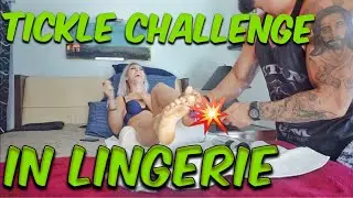 longest FEET TICKLE CHALLENGE IN LINGERIE with unexpected ending!