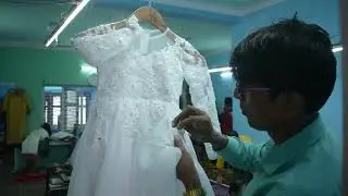 Making of a White Holy Communion Gown
