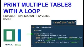 Print tables with a loop R Markdown 