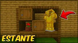 ✔ Como fazer uma estante de decoração para sua casa no Minecraft #shorts