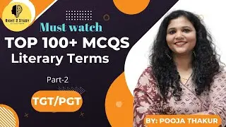 Literary terms || 100 MCQS || Elegy, sonnet, short story, drama || REET level 1 and 2 || TGT/PGT