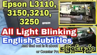 Epson L3110,L3150,L3210,L3250 | All Light Blinking Error 
