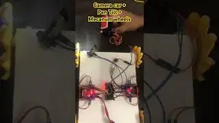 Camera car with pan tilt and mecanum wheels - testing #shorts #esp32cam #hashincludeelectronics