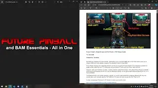 Future Pinball and BAM Essentials AIO - COMPLETE : Part 7 - Single Screen and PuP-Packs Guides