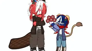 "Bound to falling in love"|Countryhumans CanNeth|My AU|TW:Fake guns, mention of WWII, ship|Read desc