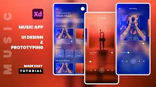 How to design Music App in Adobe XD - UI Tutorial