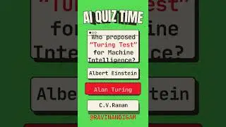 AI Quiz (4/365): Turing Test #ailearning #aigpt #aiquiz