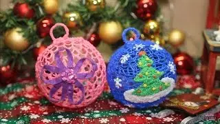 [3D РУЧКА #2]  РИСУЮ 3D РУЧКОЙ ОБЪЕМНЫЕ ЁЛОЧНЫЕ ШАРЫ!