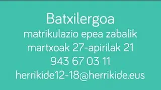 Herrikideko Batxilergoa ikasleen ahotik
