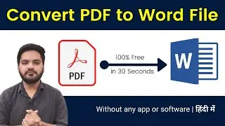 [2021] How to convert PDF to word online free in Hindi without any software