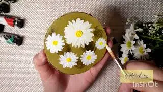Draw daisies and mimosa | Acrylic painting | Step by Step | Relax video | Tutorial | Draw fast viral