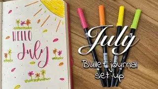 July Bullet Journal Setup! 2020- Simple Flowers Theme