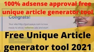 article generator - how to free article generator / unique article generator