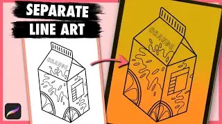 How to Separate Line Art from White Background in Procreate