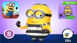 Minion rush Prisoner minon RARE costume upgrade 1 to MAXED gameplay walkthrough android ios