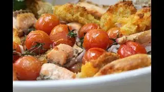 Рыба запечённая с овощами в итальянском стиле