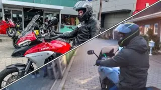 I'm testing a Ducati Multistrada V4S, and @golosbezdoka is buying a Honda.